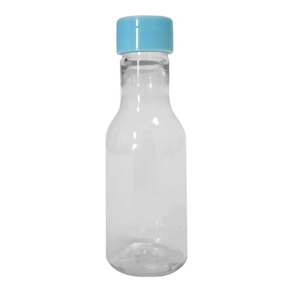 Encontraproduto.com.br - Mini Garrafa para Lembrancinha Azul Bebê 50ml c/10 - Mirandinha