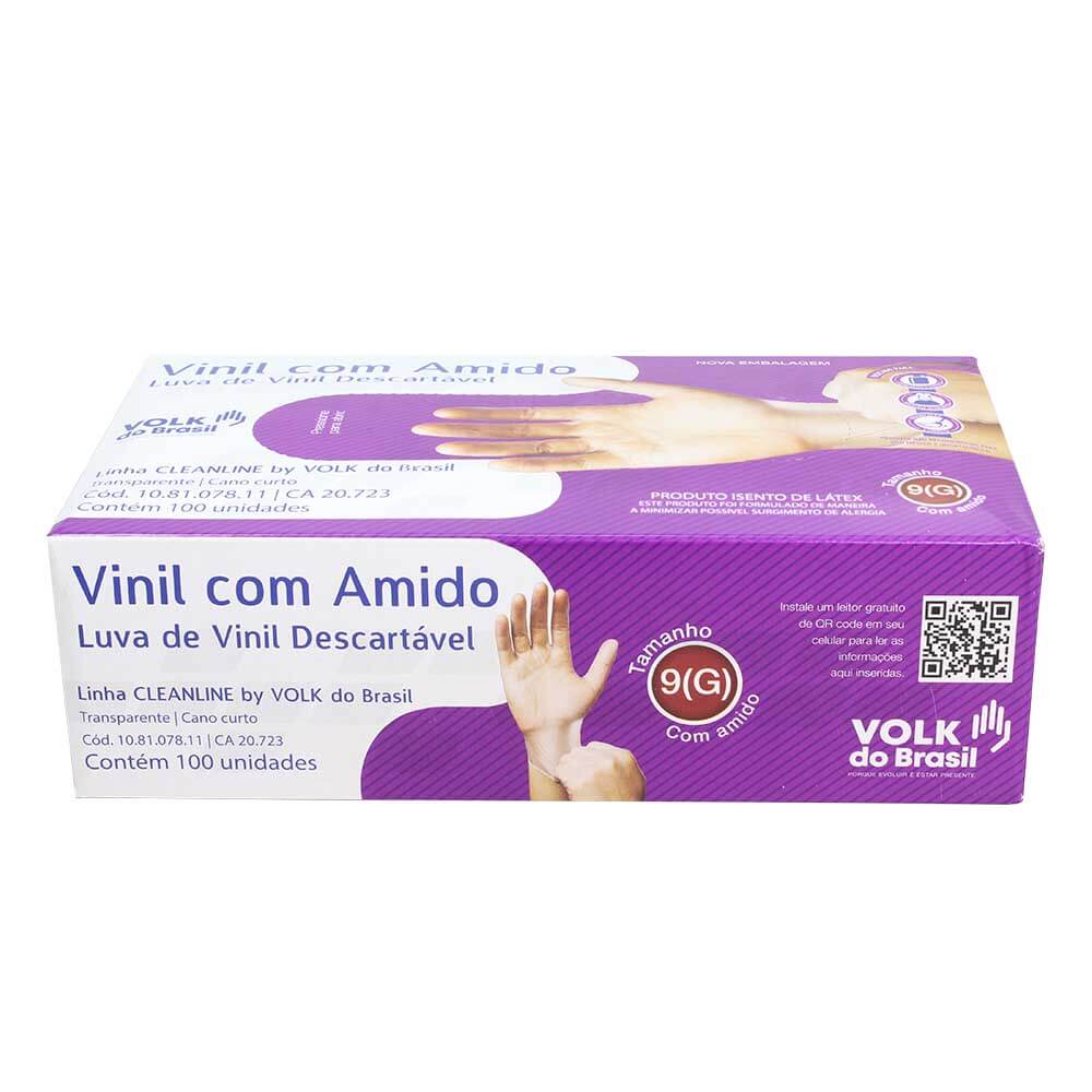 Luva Vinil P Com Po com 100 Volk