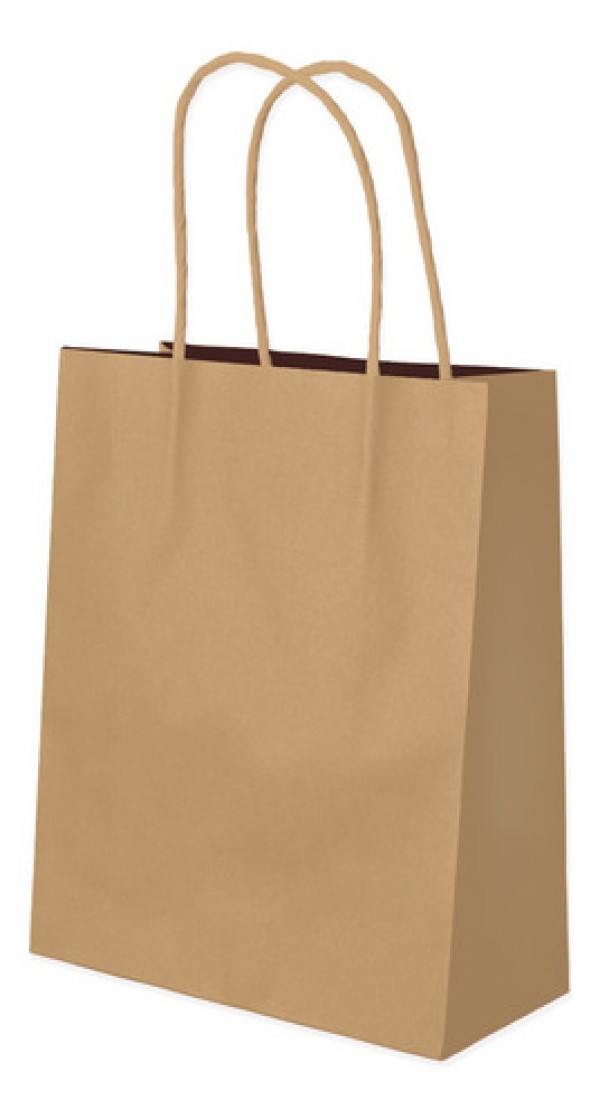 Encontraproduto.com.br - Sacola Mini C/ Alça Kraft Natural 11,5 X 7,5 X 14,5 Pct C/10