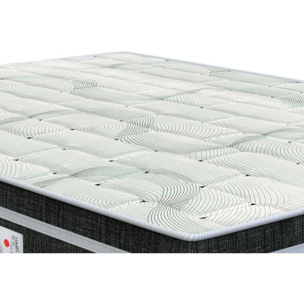 Encontraproduto.com.br - Conjunto Box Queen: Colchão Molas Orthoflex Bonnel Venezia + Base CRC Suede Gray(158x198)