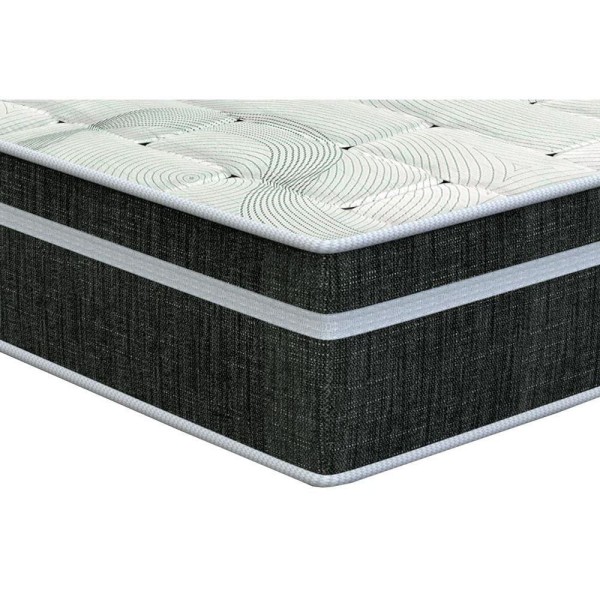 Encontraproduto.com.br - Conjunto Box Queen: Colchão Molas Orthoflex Bonnel Venezia + Base CRC Suede Gray(158x198)