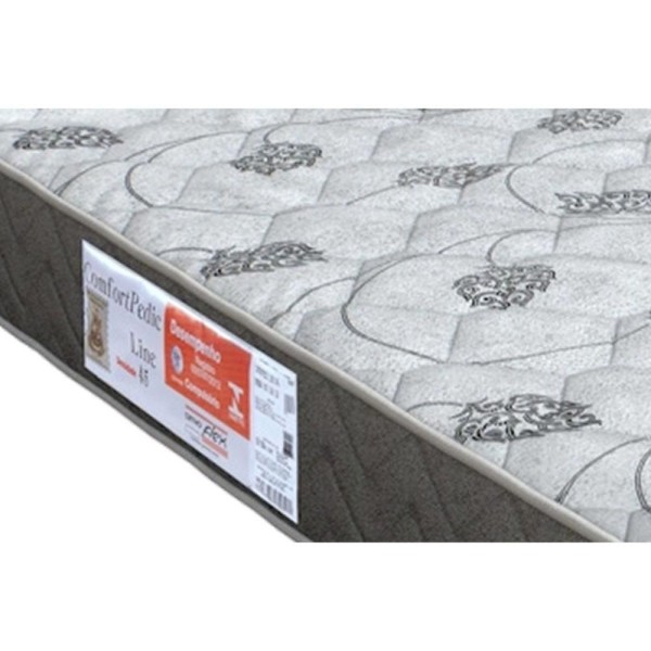 Encontraproduto.com.br - Conjunto Box Casal: Colchão Espuma Orthoflex D45 Comfortpedic + Base Crc Suede Black(138x188)