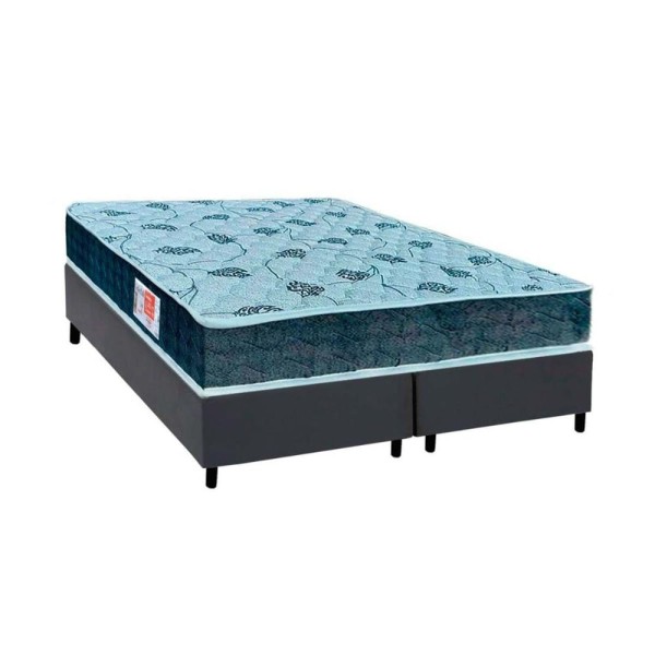 Encontraproduto.com.br - Conjunto Box King: Colchão Espuma Orthoflex D45 Comfortpedic + Base Crc Courano Gray(193x203)