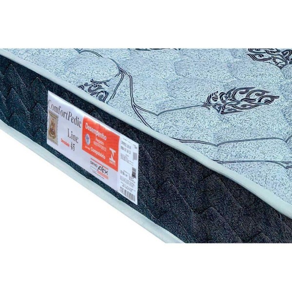 Encontraproduto.com.br - Conjunto Box King: Colchão Espuma Orthoflex D45 Comfortpedic + Base Crc Courano Gray(193x203)