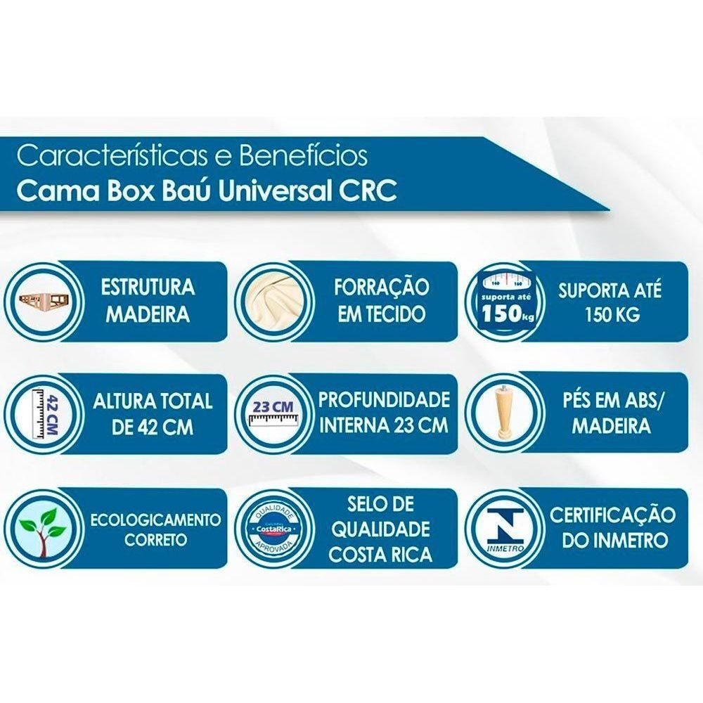 Encontraproduto.com.br - Cama Box Baú Solteiro: Colchão Anatômico Orthoflex D45 / EP Cecina + Base CRC Courano White(88x188)