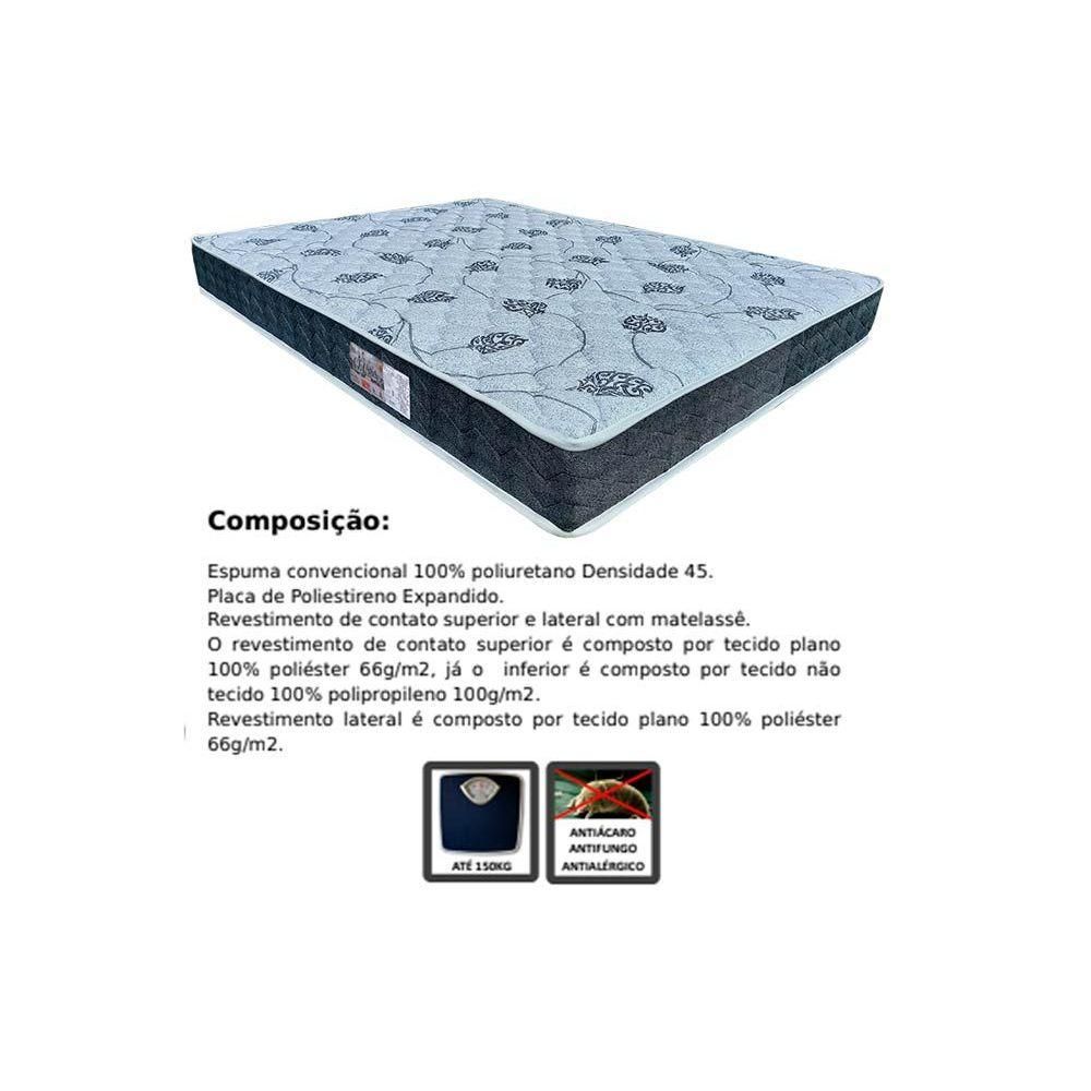 Encontraproduto.com.br - Cama Box Baú Solteiro: Colchão Anatômico Orthoflex D45 / EP Cecina + Base CRC Courano White(88x188)