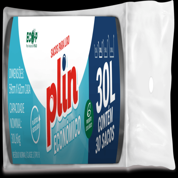 SACO LIXO PLIN 30LT 30UN