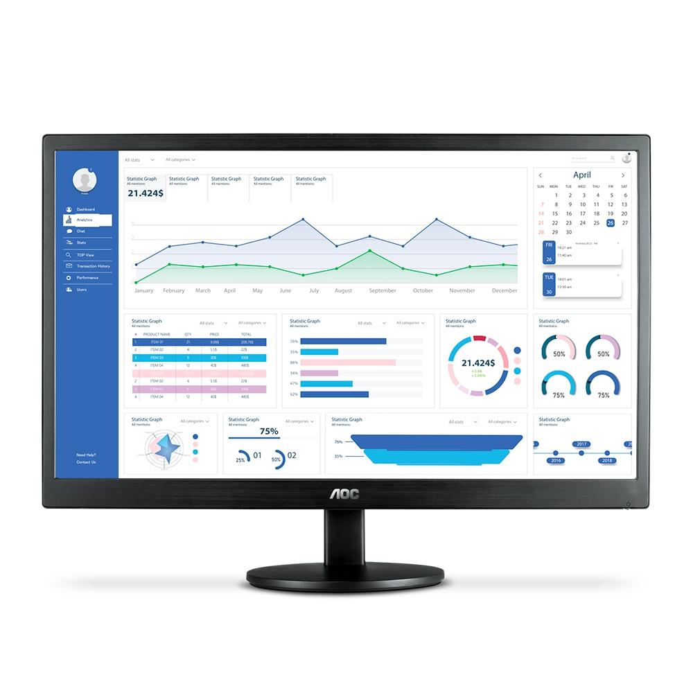 Encontraproduto.com.br - Monitor AOC 23,6 Led Full HD M2470SWH2 WVA HDMI Vesa