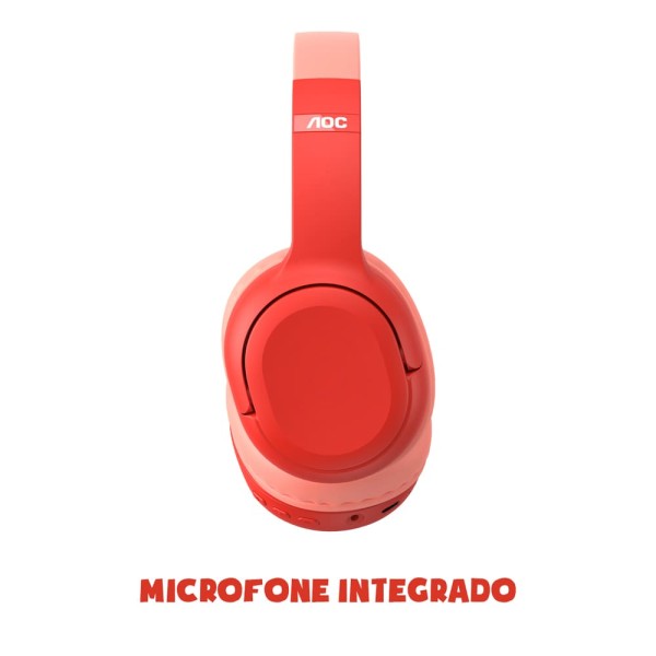 Encontraproduto.com.br - Headphone AOC Aventureiro Vermelho GI001RD/00