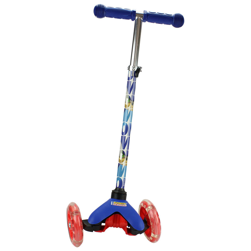 Encontraproduto.com.br - Patinete com Led - Sonic - 3 Rodas - Bbr Toys