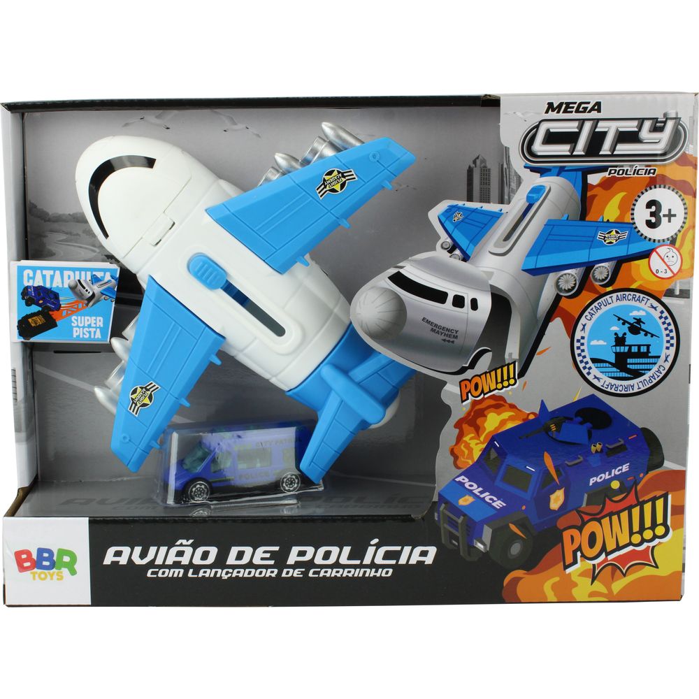 Encontraproduto.com.br - Avião de Polícia com Lançador - BBR Toys
