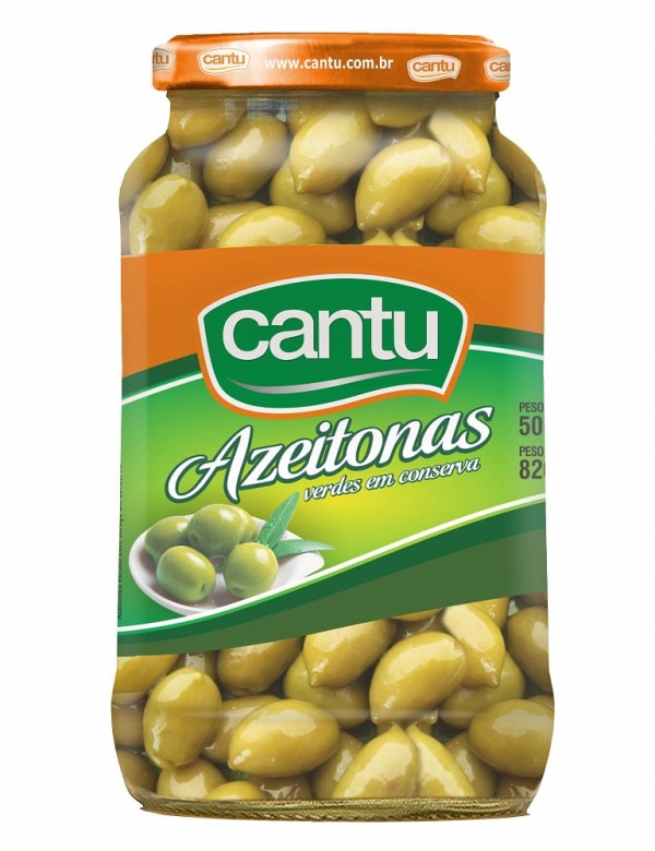 Encontraproduto.com.br - Azeitonas Verdes Cantu Inteiras com Caroço 500g