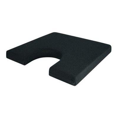 Almofada Protetor Cóccix Preta 40X40X5cm Perfil Baixo - unidade