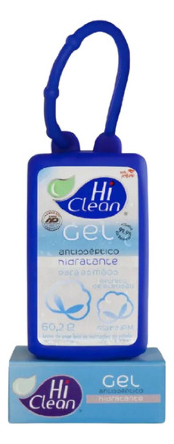 Álcool em Gel 70% Hi Clean, Extrato de Rosas, 70ml com Holder