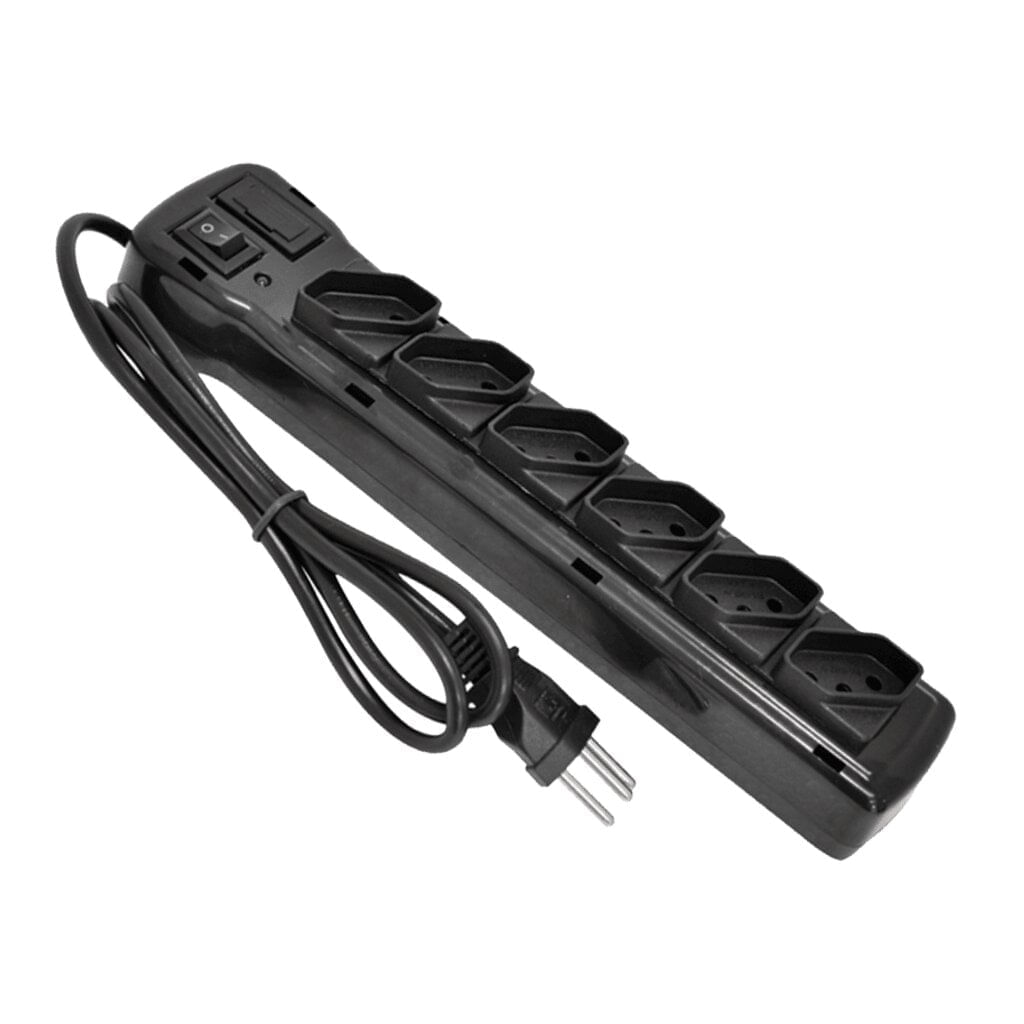 Encontraproduto.com.br - Régua 6 Tomadas Com Proteção, Fusível, Chave E Led Fiolux