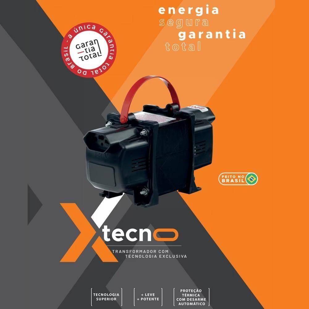 Encontraproduto.com.br - Auto Transformador Tecno 5000va Bivolt Com Tomada Bipolar 20a Fiolux