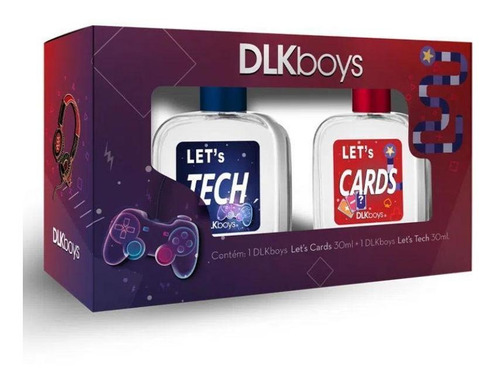 Encontraproduto.com.br - Kit Delikad Dlk Boys Perfume Let´s Cards 30 Ml + Perfume