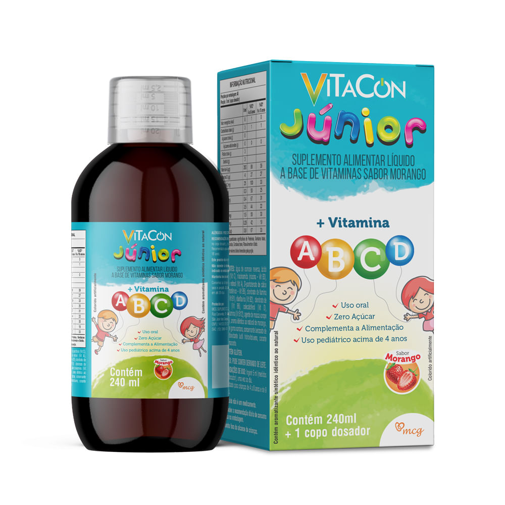 Vitacon Júnior Morango Frasco 240ml