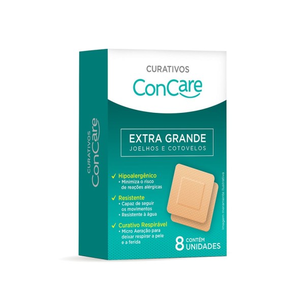 Encontraproduto.com.br - Curativos Concare Extra Grande 8 Unidades