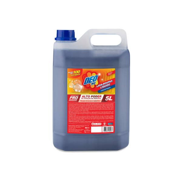 Encontraproduto.com.br - Sabão Liquido 5 Litros Lava Roupa Alto Poder De Remoção De Manchas Deoline Premisse