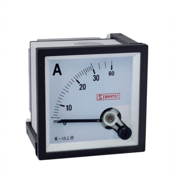 Encontraproduto.com.br - Amperímetro Analógico 72x72mm | Medição Direta 30a