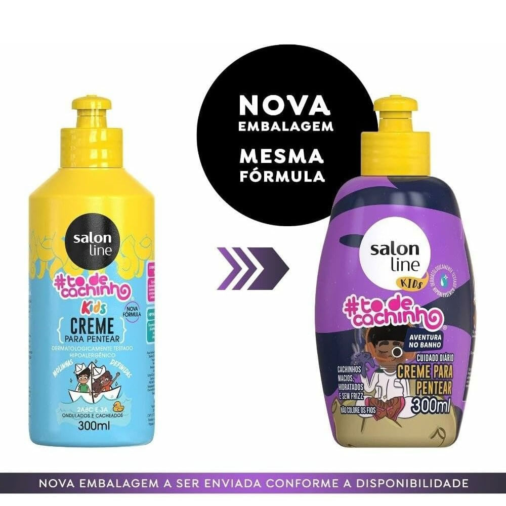 Encontraproduto.com.br - Creme Para Pentear Salon Line #Todecachinho Kids Molinhas Ondulados 300Ml