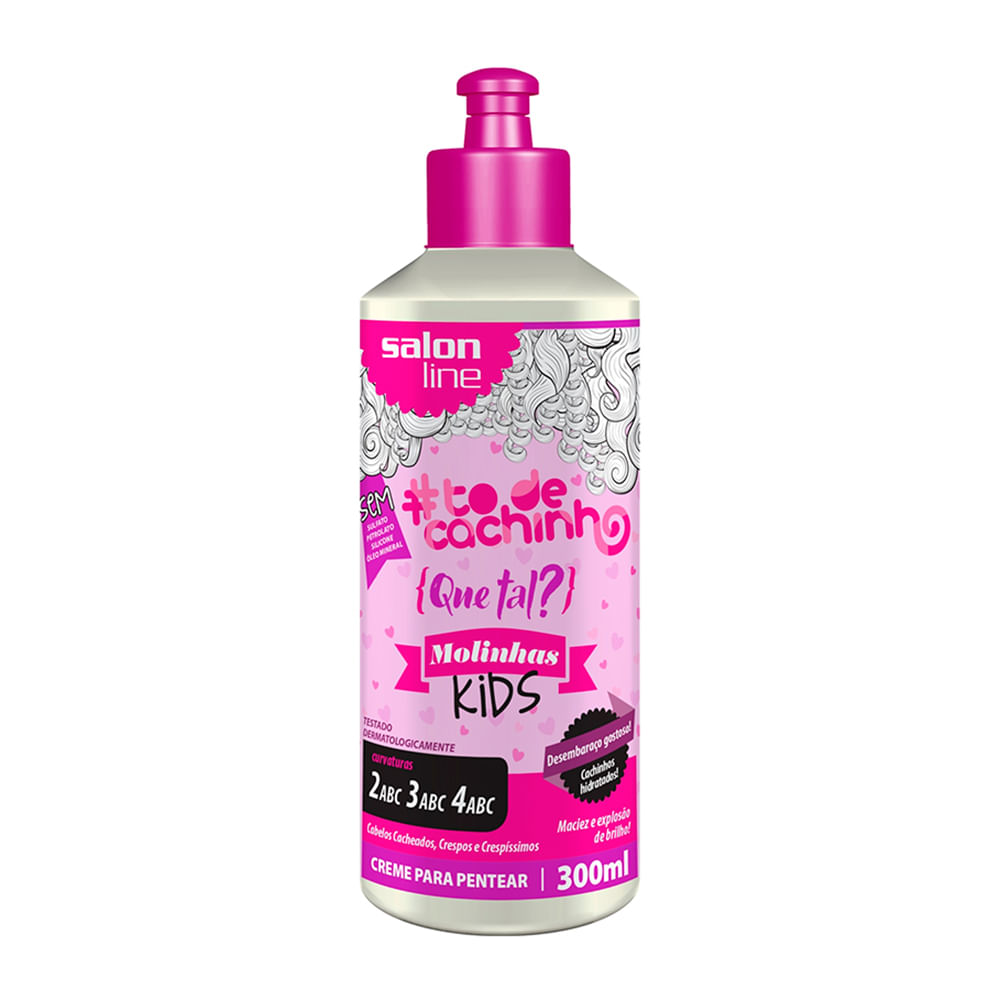 Encontraproduto.com.br - Creme Para Pentear Salon Line #Todecachinho Kids Molinhas Ondulados 300Ml
