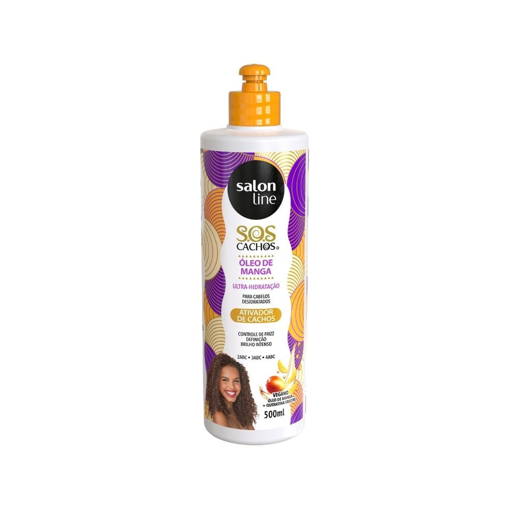 Umidificador Ativador Salon Line SOS Cachos oleo de Manga 500ml