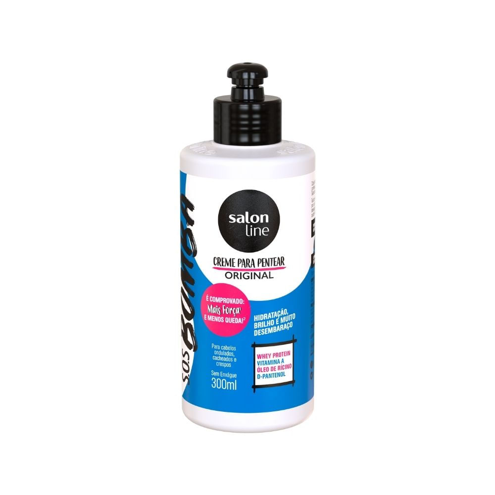 Encontraproduto.com.br - Creme Para Pentear 300ml Sos Bomba Original - Salon Line