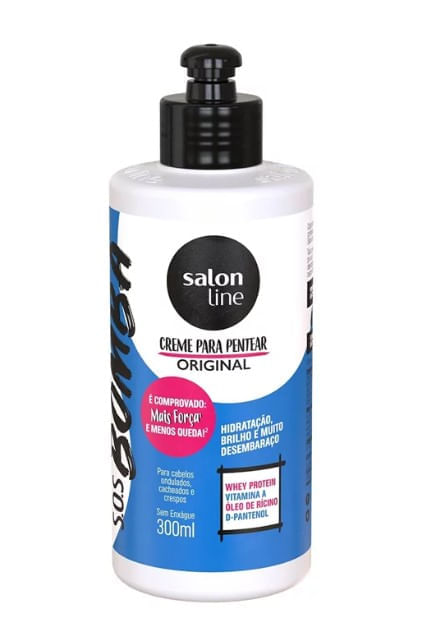 Encontraproduto.com.br - Creme Para Pentear 300ml Sos Bomba Original - Salon Line