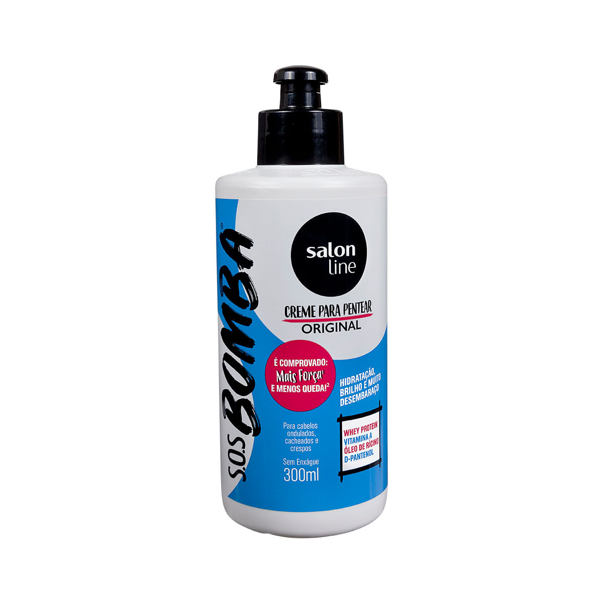 Encontraproduto.com.br - Creme Para Pentear 300ml Sos Bomba Original - Salon Line