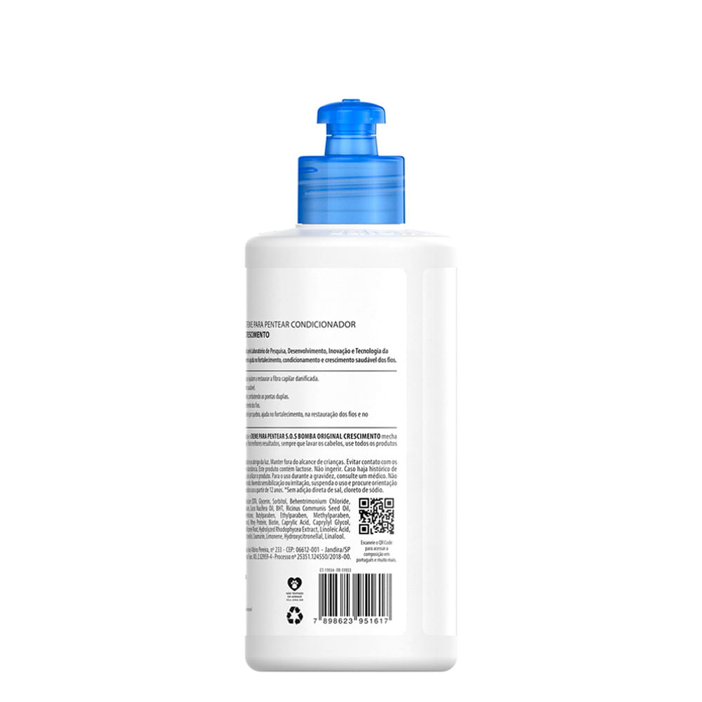 Encontraproduto.com.br - Creme Para Pentear 300ml Sos Bomba Original - Salon Line