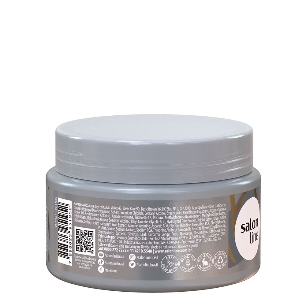 Encontraproduto.com.br - Máscara Prata Salon Line Meu Liso #LoiroPrateado - 300g