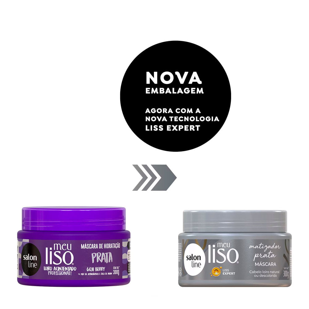 Encontraproduto.com.br - Máscara Prata Salon Line Meu Liso #LoiroPrateado - 300g