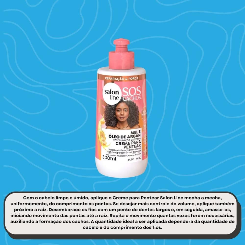 Encontraproduto.com.br - Salon Line Sos Cachos Mel Cr Pentear 300Ml