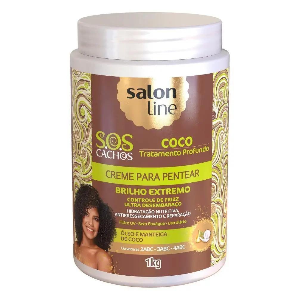 Encontraproduto.com.br - Salon Line S.O.S Cachos Coco - Creme para Pentear - 1Kg
