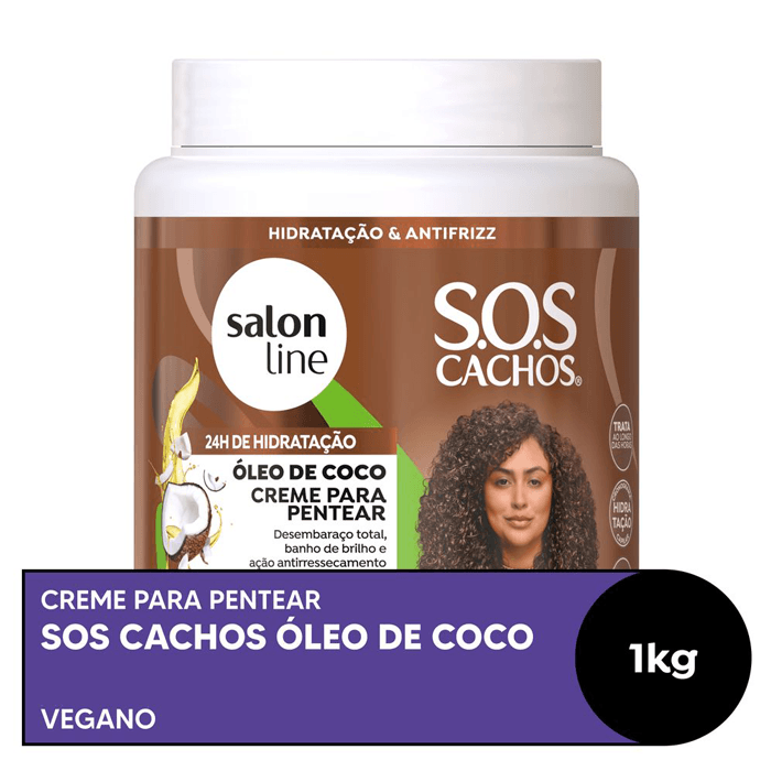 Encontraproduto.com.br - Salon Line S.O.S Cachos Coco - Creme para Pentear - 1Kg