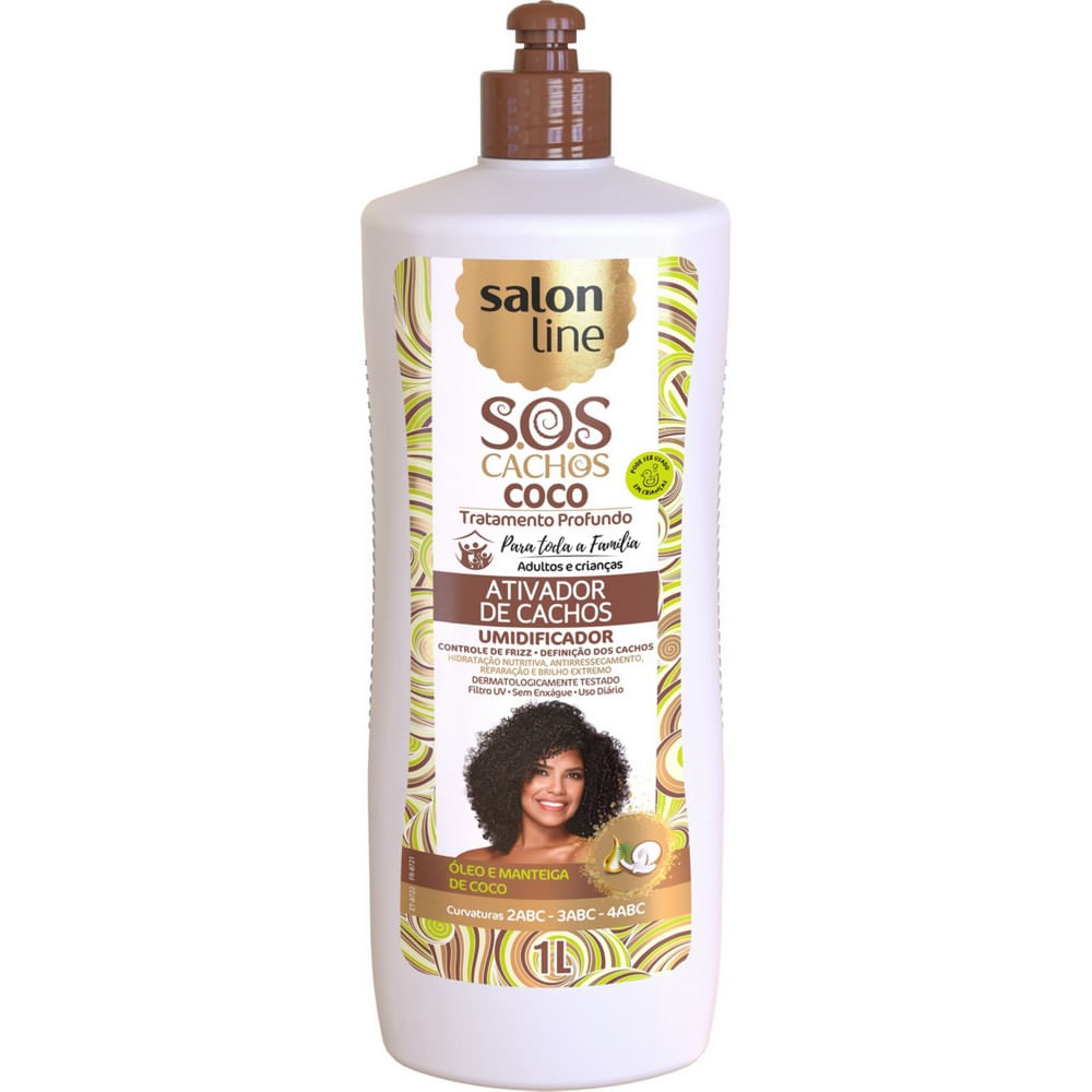 Encontraproduto.com.br - Ativador de Cachos Salon Line SOS Coco Tratamento Profundo 1000ml