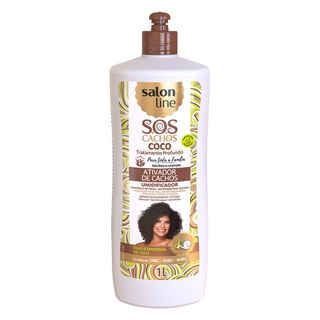 Encontraproduto.com.br - Ativador de Cachos Salon Line SOS Coco Tratamento Profundo 1000ml