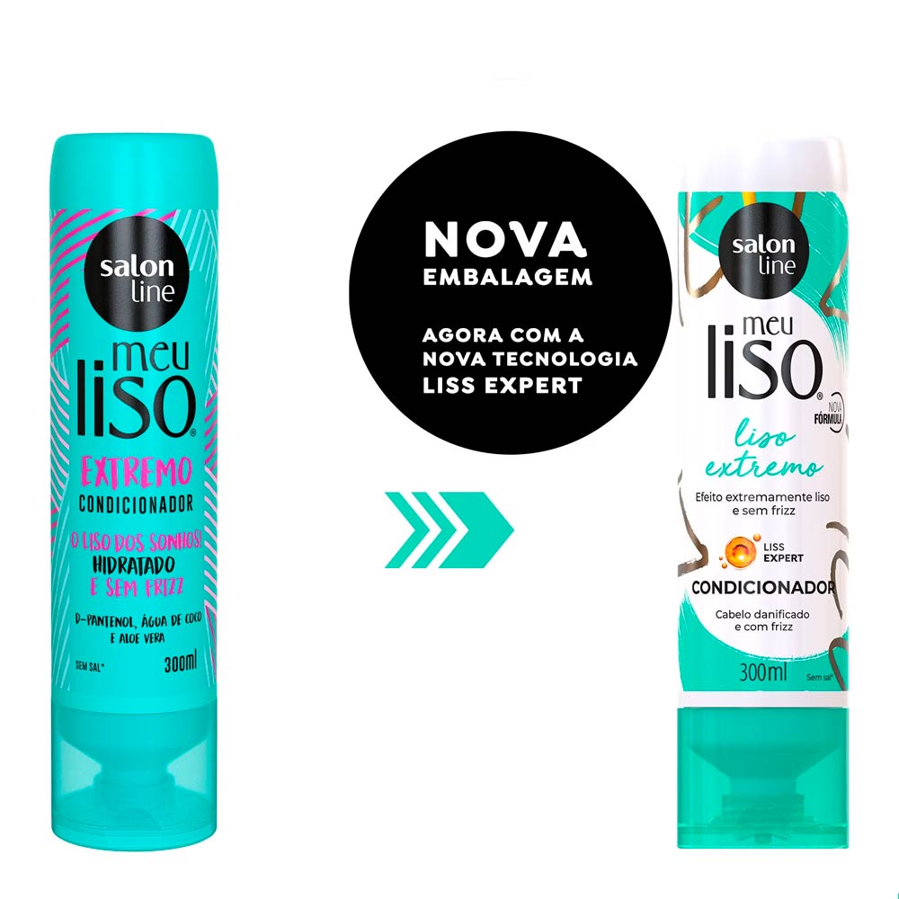 Encontraproduto.com.br - Condicionador Meu Liso Extremo Salon Line - 300ml