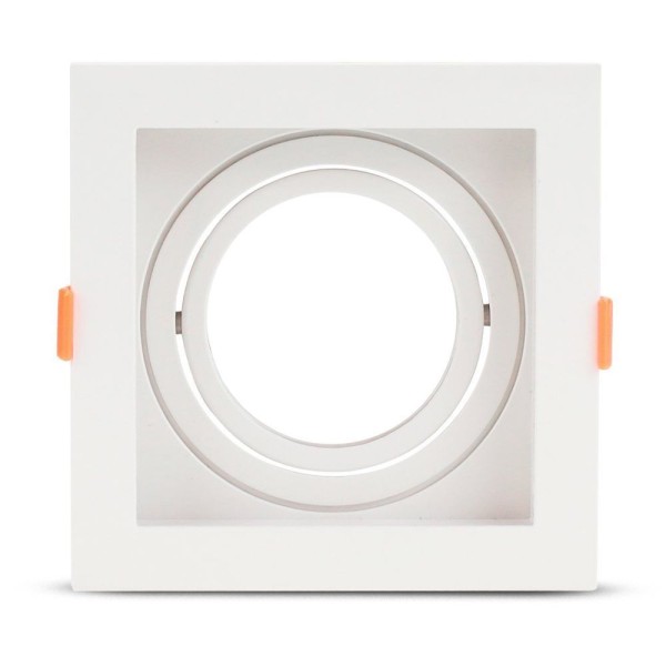 Encontraproduto.com.br - Spot Recuado De Embutir Quadrado Ar70 Branco Base Gu10 Lumanti