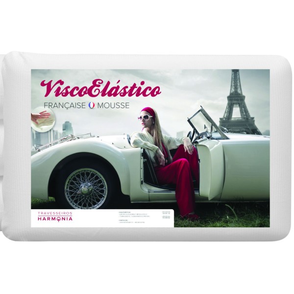 Encontraproduto.com.br - Travesseiro Viscoelástico Mousse Française 14 x 50 X 70 cm