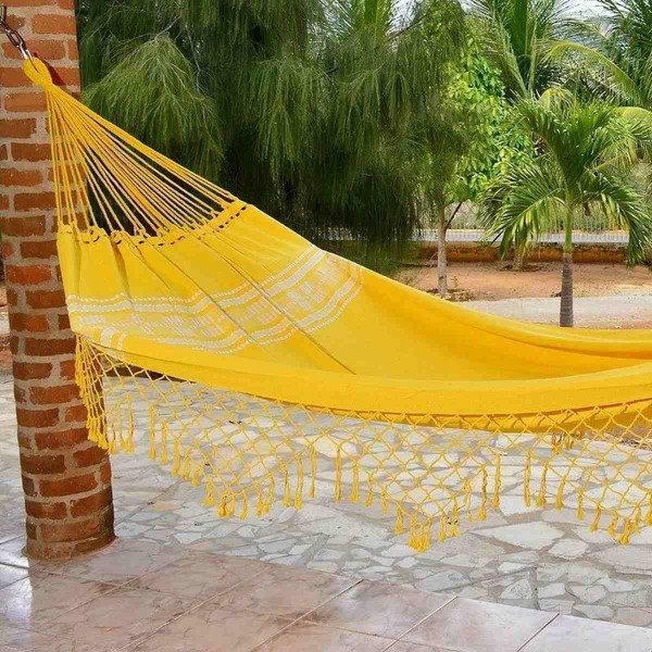 Encontraproduto.com.br - Rede de Dormir Casal  Pernambucana Amarela