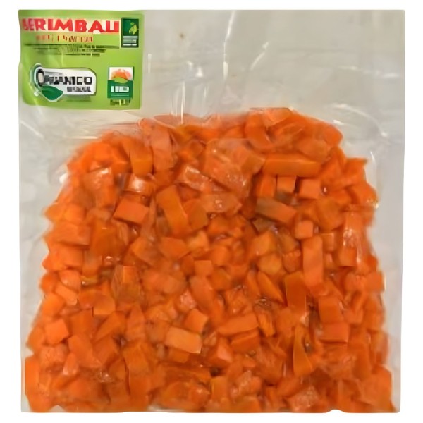 Encontraproduto.com.br - Cenoura Berimbau Orgânica em Cubos 500g