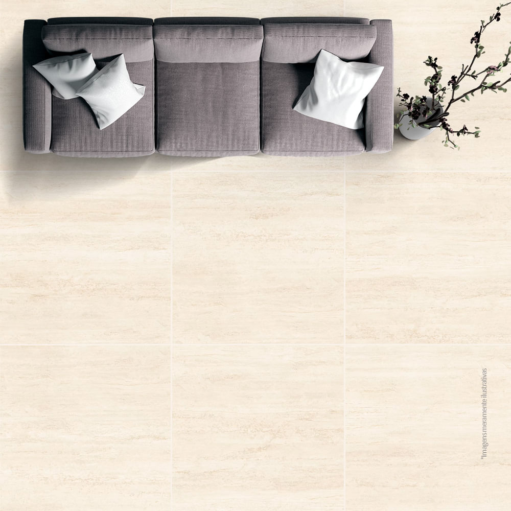 Encontraproduto.com.br - Cerâmica 57x57cm Travertino Matte HD Tipo A Cerbras