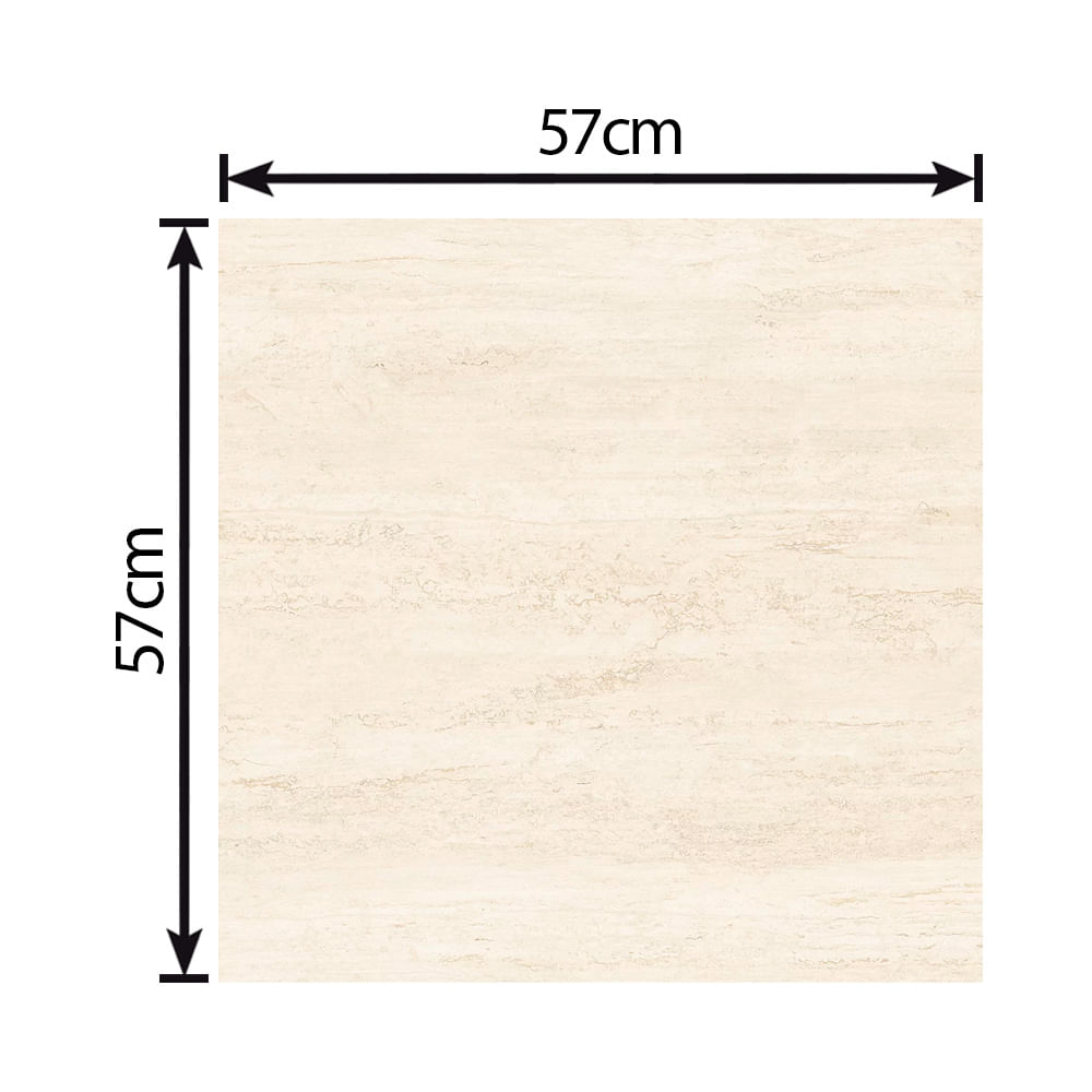 Encontraproduto.com.br - Cerâmica 57x57cm Travertino Matte HD Tipo A Cerbras