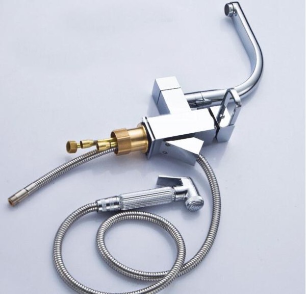 Encontraproduto.com.br - Torneira Gourmet Retrátil com Misturador Monocomando Loomix P-026