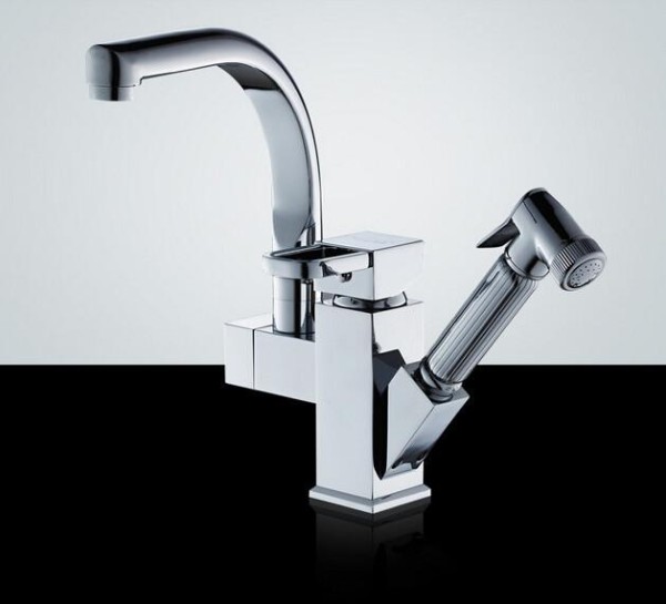 Encontraproduto.com.br - Torneira Gourmet Retrátil com Misturador Monocomando Loomix P-026