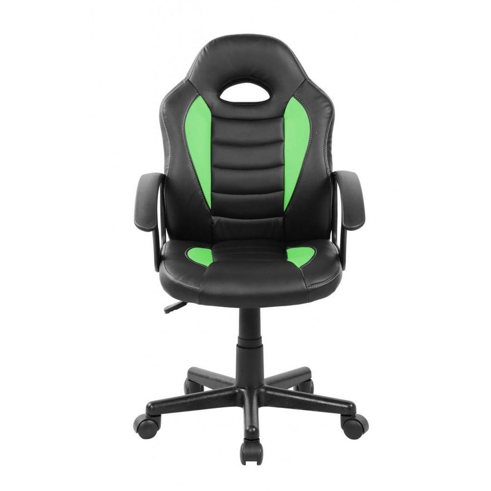 Cadeira Gamer Kids Pel-9353 Sintético Preta E Verde Pel