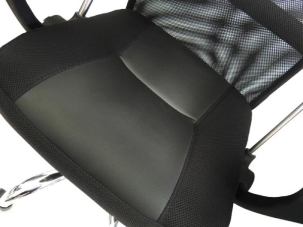Encontraproduto.com.br - KIT com 4 Cadeiras Presidente em Tela Mesh PEL-8009 Preta
